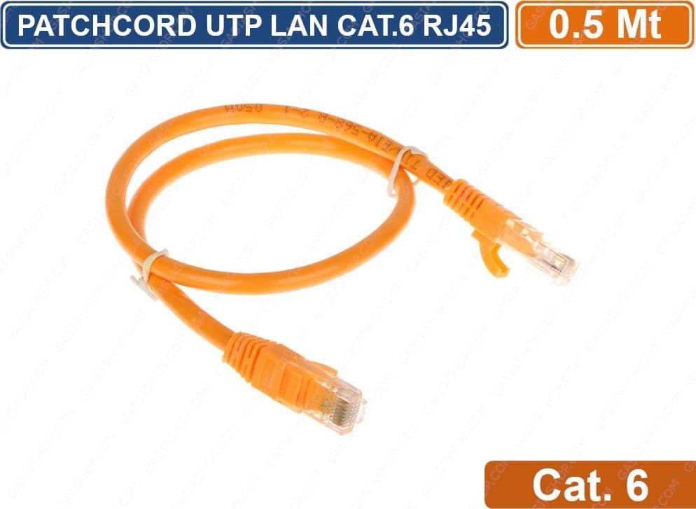 PATCHCORD CAVO DI RETE 50 CENTIMETRI ETHERNET UTP CAT 6 4X2 AWG 24 LAN RJ45