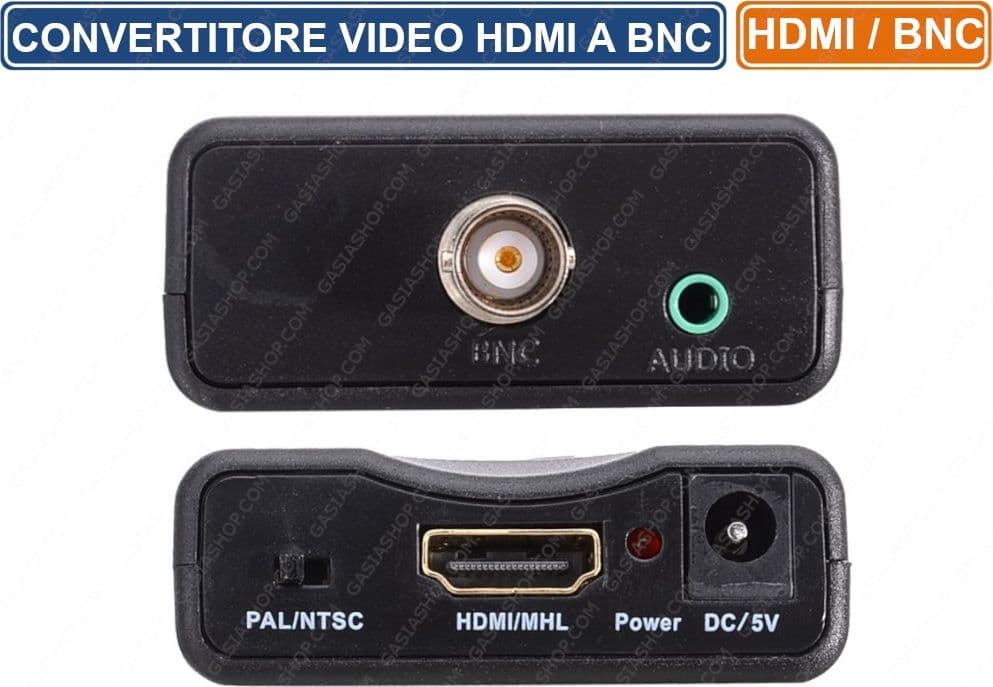 CONVERTITORE VIDEO DA HDMI A BNC PER SISTEMI DI VIDEOSORVEGLIANZA CCTV PAL /NTSC - 5