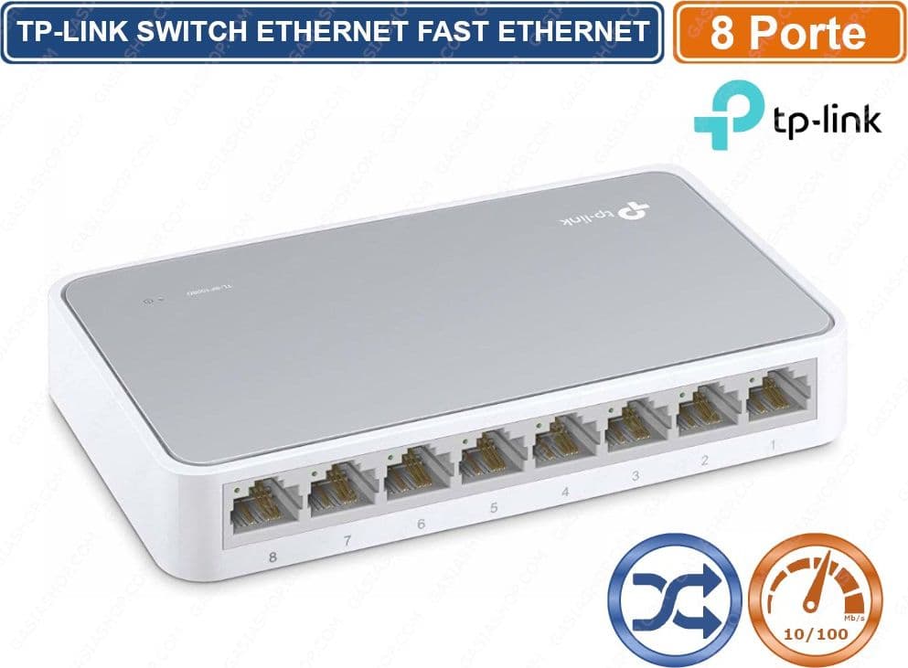 HUB DI RETE SWITCH ETHERNET 8 PORTE 10 / 100 Mbps TP-LINK TL-SF1008D