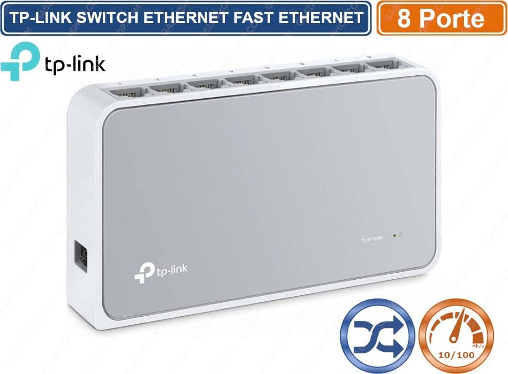 HUB DI RETE SWITCH ETHERNET 8 PORTE 10 / 100 Mbps TP-LINK TL-SF1008D - 2
