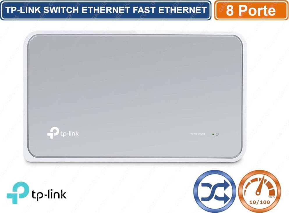 HUB DI RETE SWITCH ETHERNET 8 PORTE 10 / 100 Mbps TP-LINK TL-SF1008D - 3