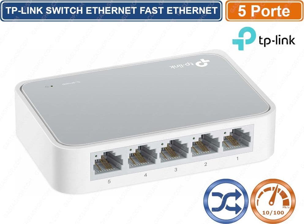 HUB DI RETE SWITCH ETHERNET 5 PORTE 10 / 100 Mbps TP-LINK TL-SF1005D
