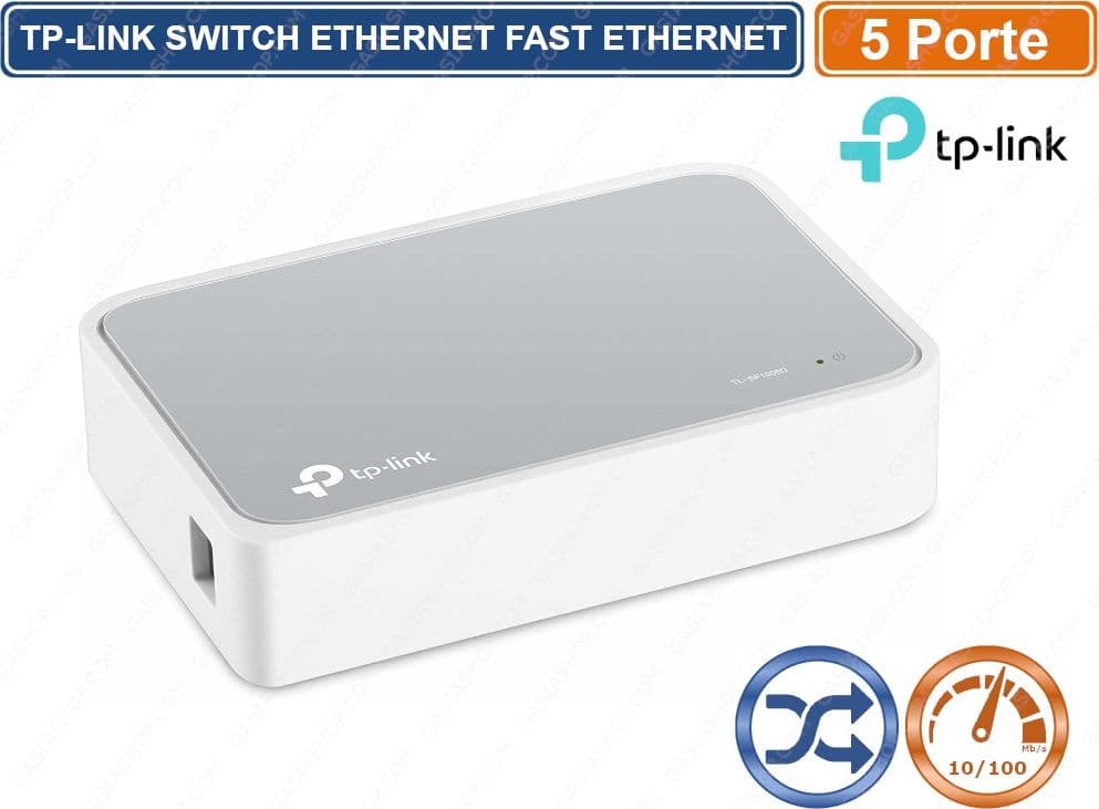 HUB DI RETE SWITCH ETHERNET 5 PORTE 10 / 100 Mbps TP-LINK TL-SF1005D - 2