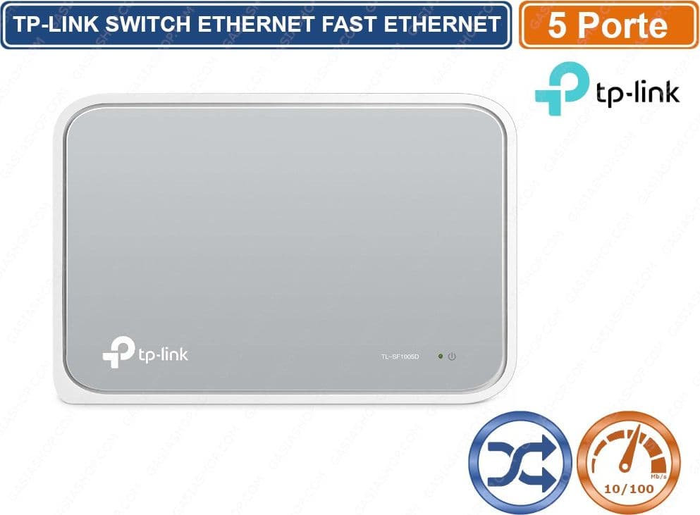 HUB DI RETE SWITCH ETHERNET 5 PORTE 10 / 100 Mbps TP-LINK TL-SF1005D - 3