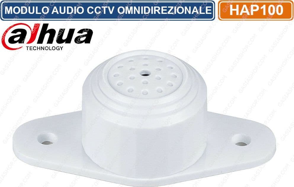 DAHUA HAP100 MICROFONO MODULO AUDIO OMNIDIREZIONALE VIDEOSORVEGLIANZA 40 MQ - 2