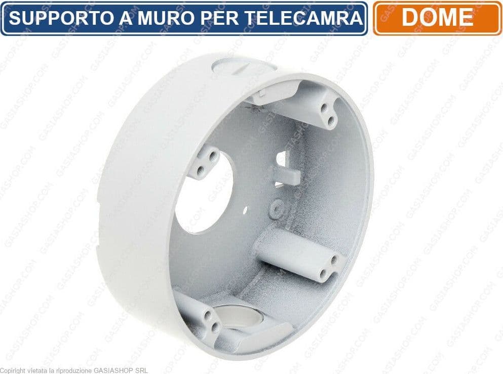 SUPPORTO A MURO METALLICO DEEP BASE CCTV TELECAMERE DOME VIDEOSORVEGLIANZA - 2