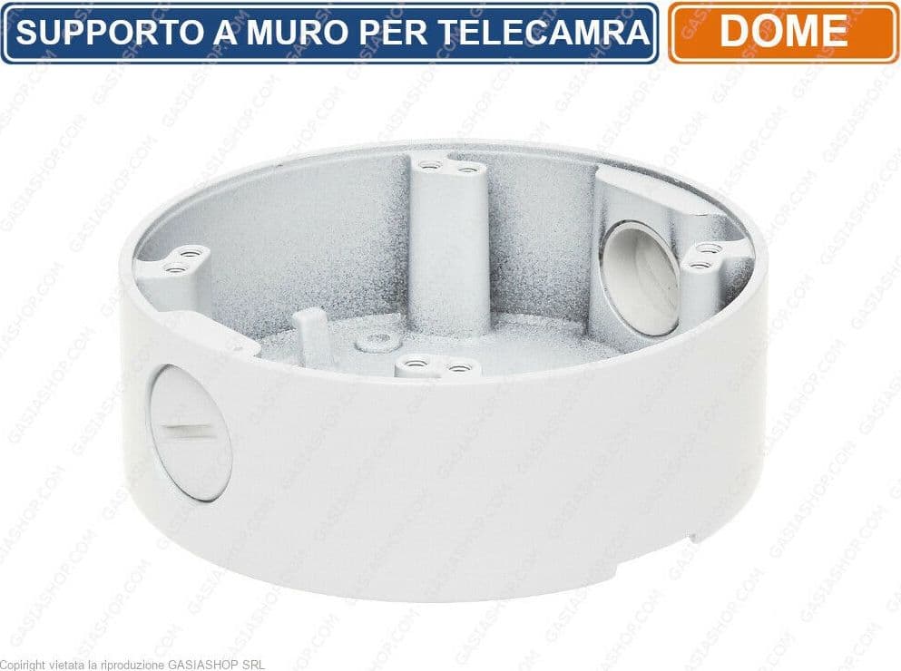SUPPORTO A MURO METALLICO DEEP BASE CCTV TELECAMERE DOME VIDEOSORVEGLIANZA - 3