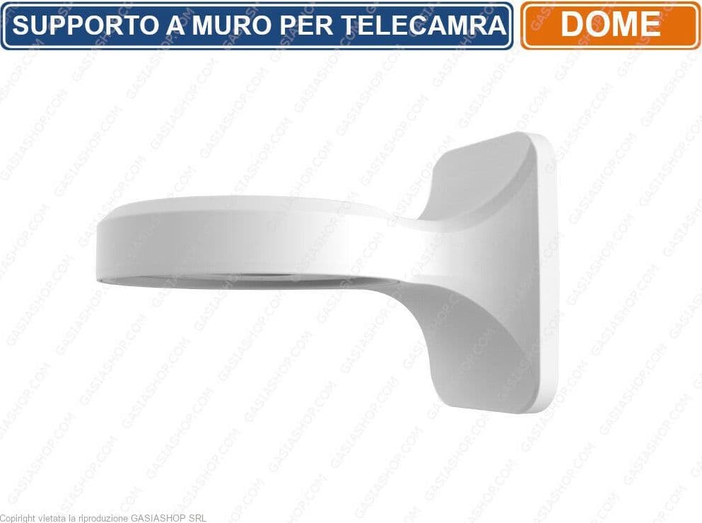 SUPPORTO METALLICO A PARETE MURO PER TELECAMERE CCTV DOME VIDEOSORVEGLIANZA - 3