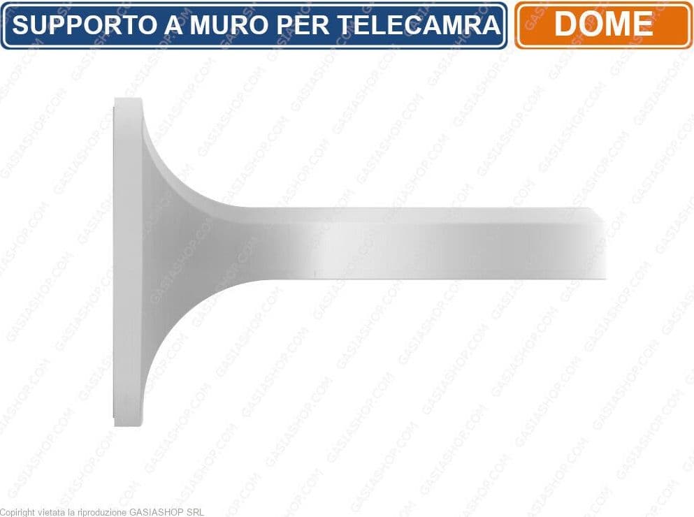 SUPPORTO METALLICO A PARETE MURO PER TELECAMERE CCTV DOME VIDEOSORVEGLIANZA - 4