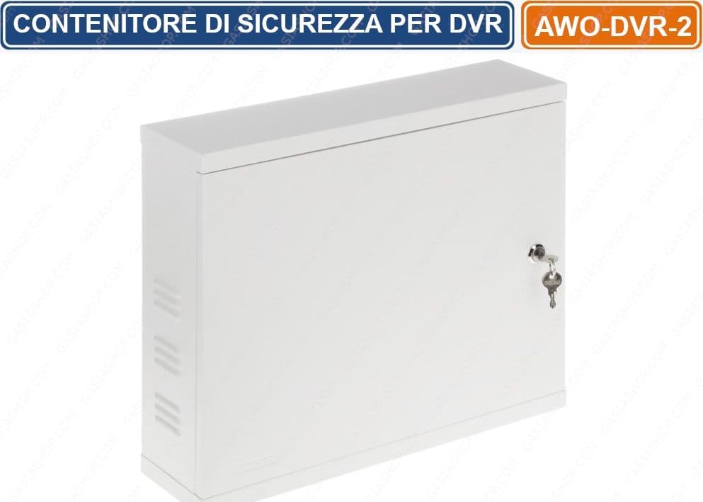 CONTENITORE METALLICO DI SICUREZZA CON CHIAVE PER DVR MONTAGGIO VERTICALE - 2