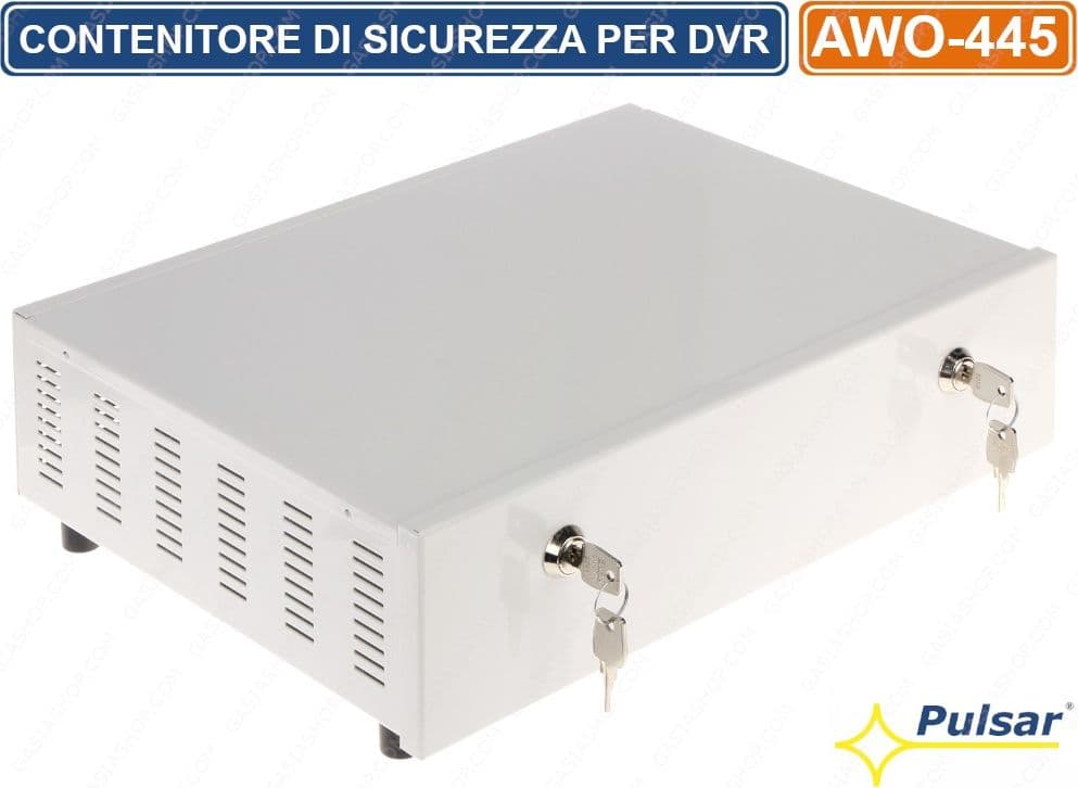 PULSAR AWO-445 CONTENITORE METALLICO DI SICUREZZA PER DVR MONTAGGIO ORIZZONTALE TAMPER - 2