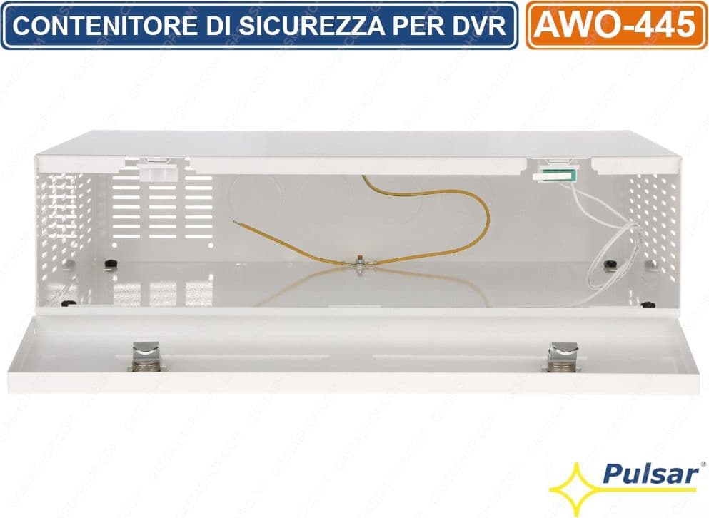 PULSAR AWO-445 CONTENITORE METALLICO DI SICUREZZA PER DVR MONTAGGIO ORIZZONTALE TAMPER - 4