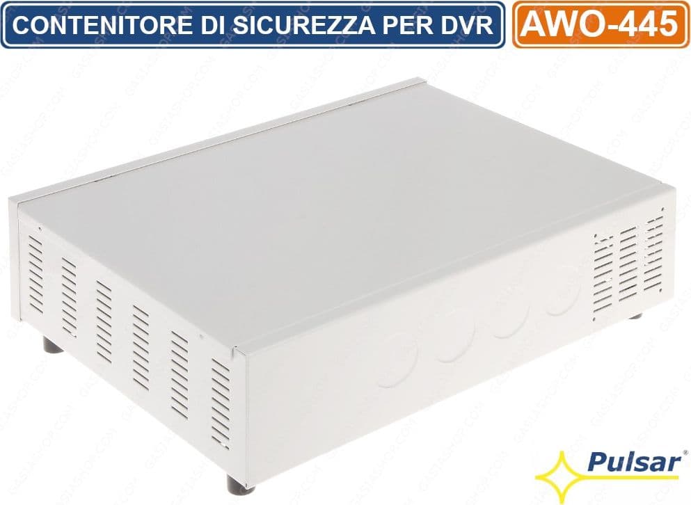 PULSAR AWO-445 CONTENITORE METALLICO DI SICUREZZA PER DVR MONTAGGIO ORIZZONTALE TAMPER - 5