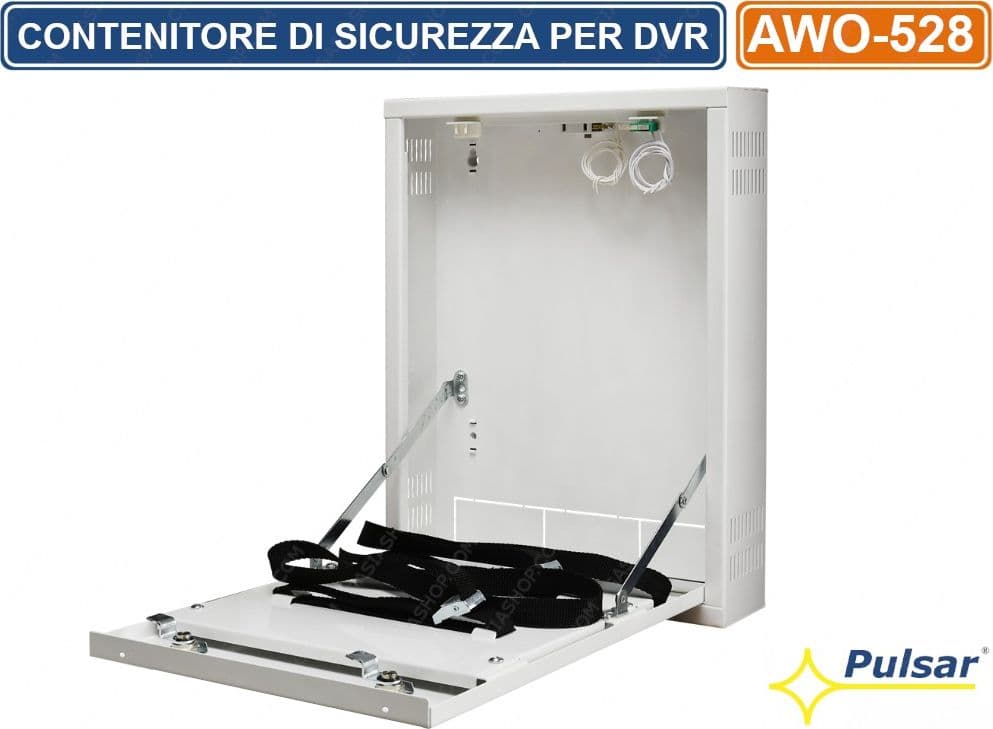 PULSAR AWO-528 CONTENITORE METALLICO DI SICUREZZA PER DVR MONTAGGIO VERTICALE TAMPER - 2