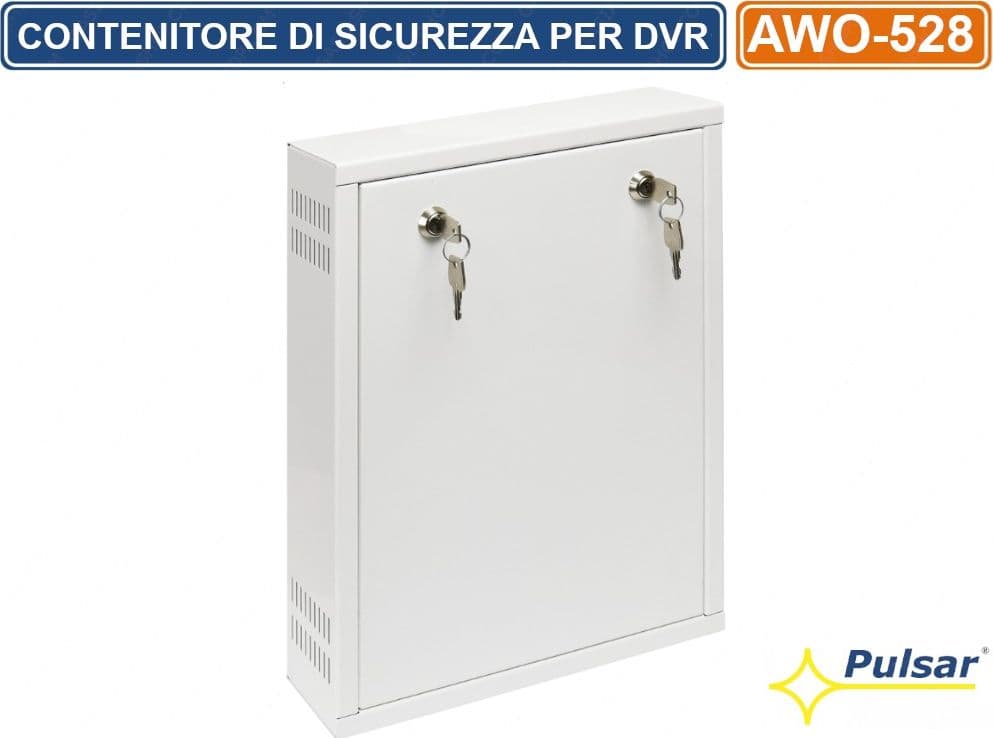 PULSAR AWO-528 CONTENITORE METALLICO DI SICUREZZA PER DVR MONTAGGIO VERTICALE TAMPER - 3