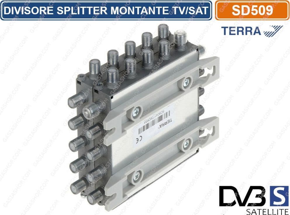 DIVISORE SPLITTER MONTANTE TV / SATELLITARE IN ALLUMINIO 9 INGRESSI 18 USCITE - 5