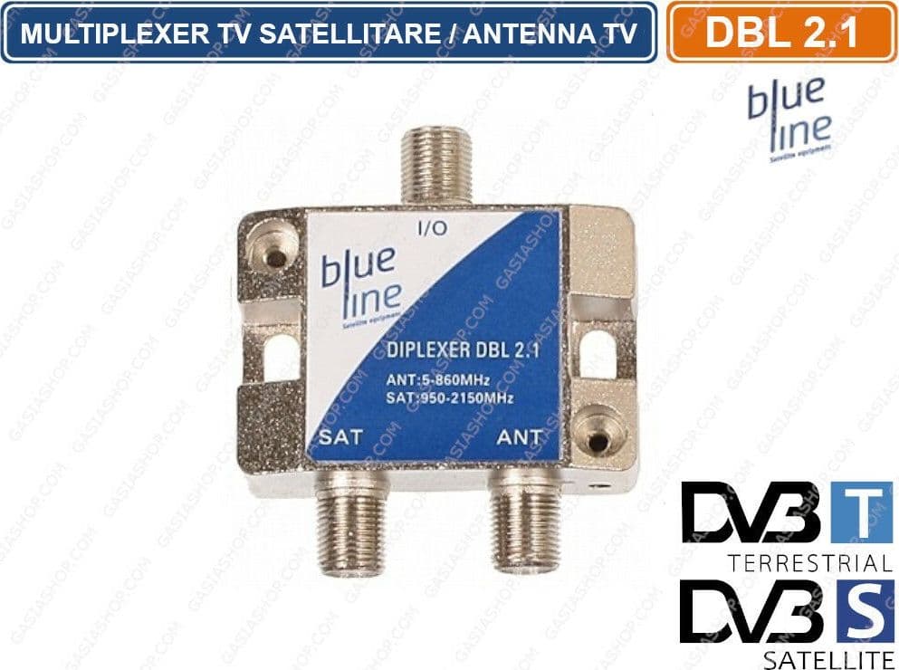 MULTIPLEXER MISCELATORE TV SATELLITARE + TV 2 INGRESSI 1 USCITA BLUE LINE - 2