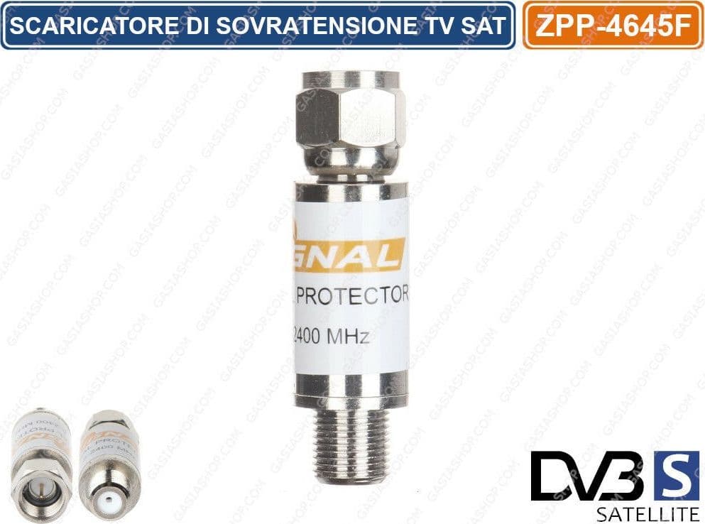 SCARICATORE SOVRATENSIONE SURGE PROTECTOR CAVO TV SAT SATELLITARE 5-2400 MHz - 2