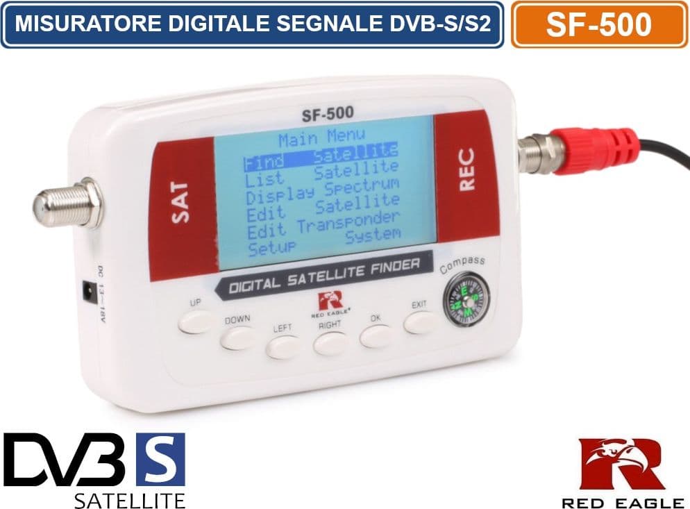 MISURATORE DI CAMPO DIGITALE INDICATORE SEGNALE ANTENNE TV SATELLITARI - 3
