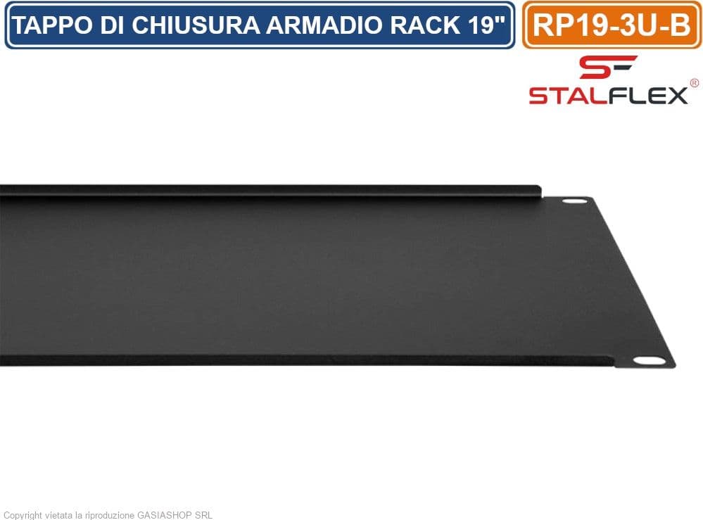 TAPPO DI CHIUSURA PANNELLO CIECO 3U PER SPAZI VUOTI IDONEO PER ARMADI RACK 19" - 5