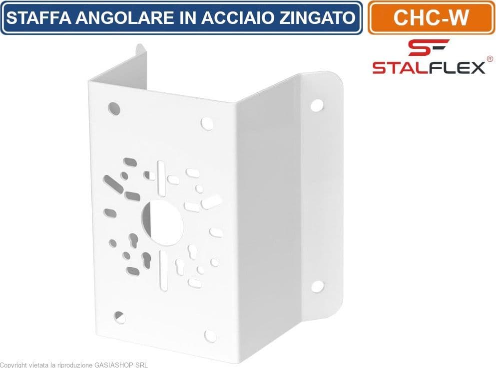 STAFFA SUPPORTO ANGOLARE IN ACCIAIO ZINCATO PER TELECAMERA DOME BULLET SPEED DOME - 5