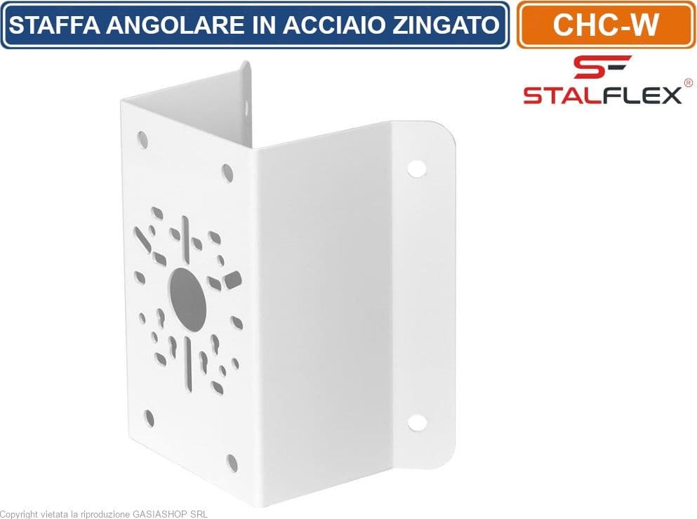 STAFFA SUPPORTO ANGOLARE IN ACCIAIO ZINCATO PER TELECAMERA DOME BULLET SPEED DOME - 2