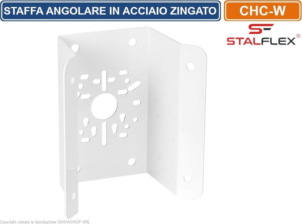 STAFFA SUPPORTO ANGOLARE IN ACCIAIO ZINCATO PER TELECAMERA DOME BULLET SPEED DOME - 3