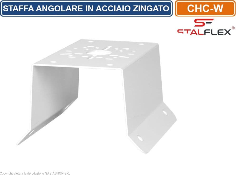 STAFFA SUPPORTO ANGOLARE IN ACCIAIO ZINCATO PER TELECAMERA DOME BULLET SPEED DOME - 4