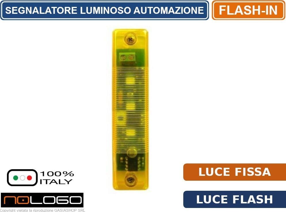 SEGNALATORE LUMINOSO CON SCHEDA ELETTRONICA A LUCE LED FLASH-IN LAMPEGGIANTE E FISSA - 2