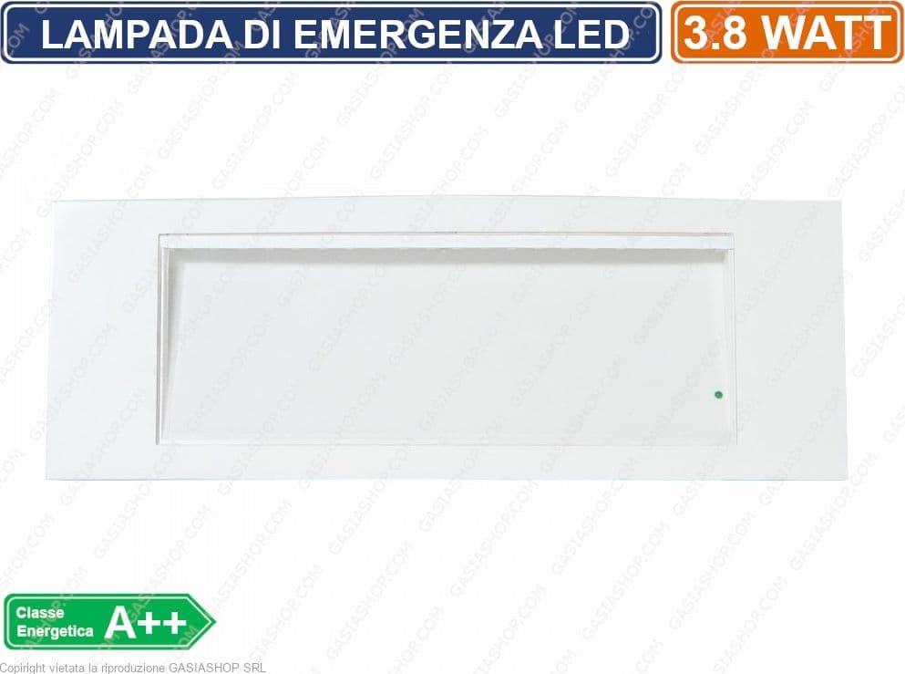 LAMPADA D'EMERGENZA A LED ANTI BLACK OUT 3.8 WATT 130 LM GRADO PROTEZIONE IP40 - 2