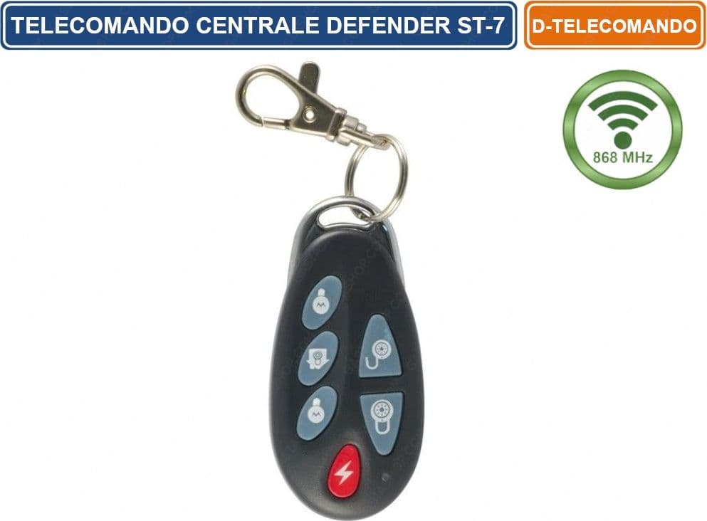 TELECOMANDO CENTRALE DEFENDER ST-7 RICAMBIO WIRELESS ANTIFURTO ALLARME 868 Mhz - 2