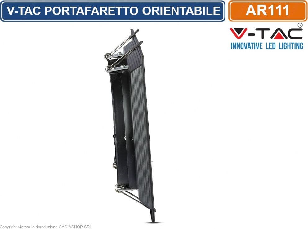 V-TAC VT-7222 PORTAFARETTO DOPPIO ORIENTABILE DA INCASSO PER LAMPADINE AR111 - SKU 3582 - 3