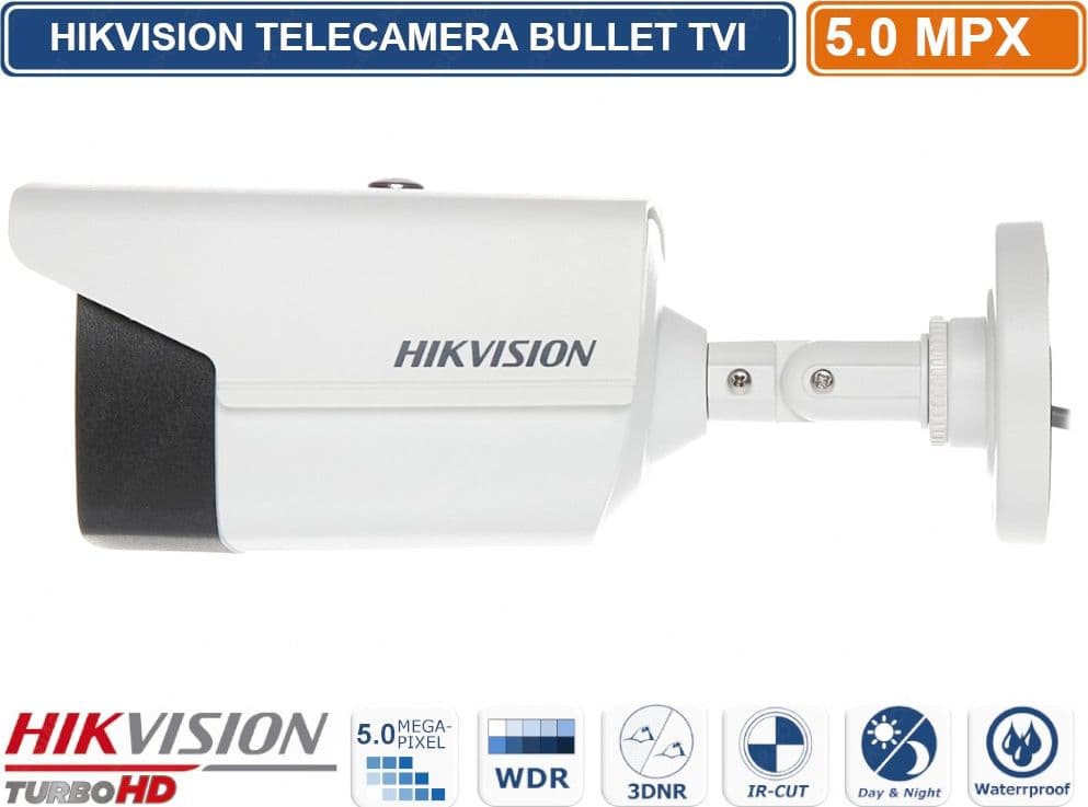 TELECAMERA BULLET HD-TVI HIKVISION TURBO HD 5MP 3.6MM VISIONE NOTTURNA 40 METRI EXIR TECHNOLOGY IP67 - 2