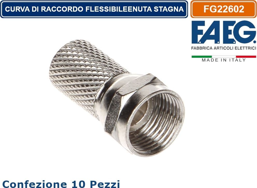 CONFEZIONE MULTIPLA 10 PEZZI CONNETTORE SPINA F 6.5MM PER ANTENNA SATELLITARE - 2