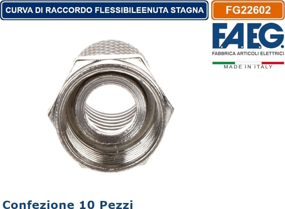 CONFEZIONE MULTIPLA 10 PEZZI CONNETTORE SPINA F 6.5MM PER ANTENNA SATELLITARE - 3