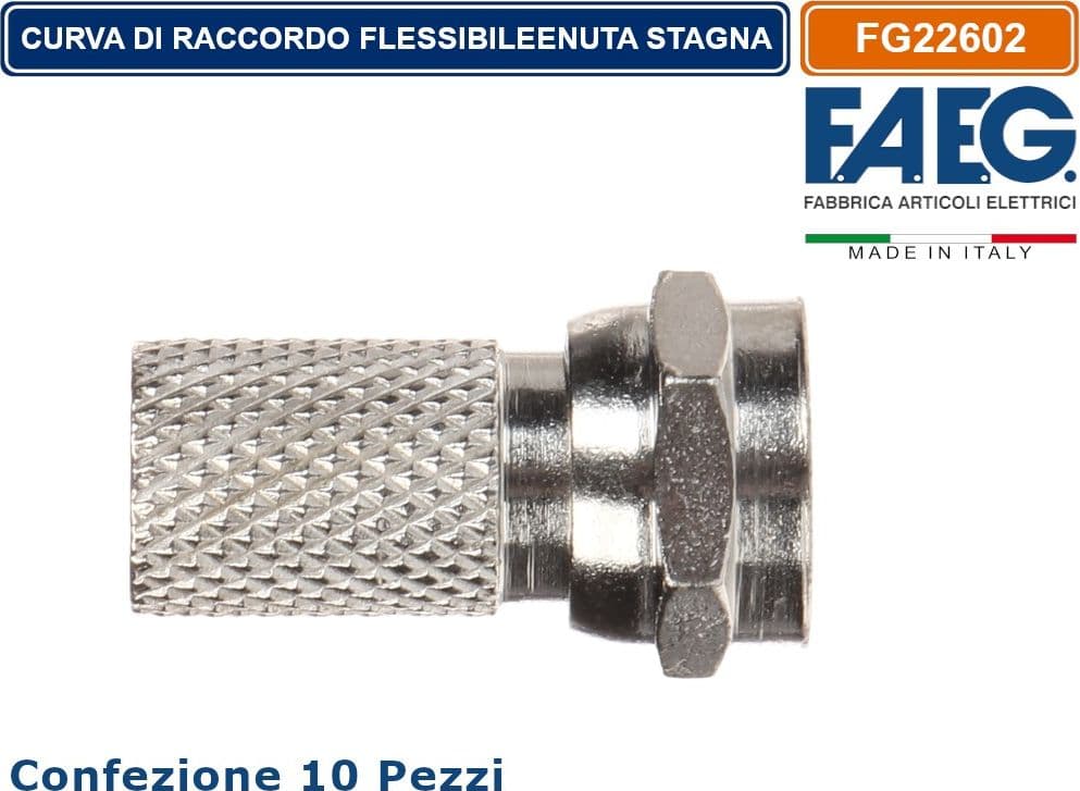 CONFEZIONE MULTIPLA 10 PEZZI CONNETTORE SPINA F 6.5MM PER ANTENNA SATELLITARE - 4