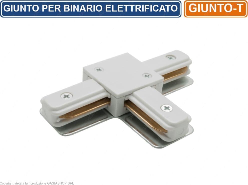 UNIVERSO CONNETTORE GIUNTO A T DOPPIO CONTATTO PER BINARI ELETTRIFICATI MONOFASE TRACK LIGHT - 2