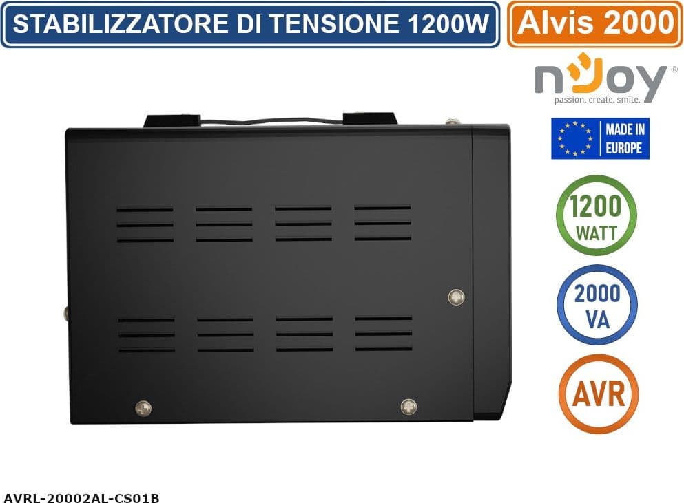 STABILIZZATORE DI TENSIONE 2000VA 1200 WATT AVR DISPLAY LCD - 5