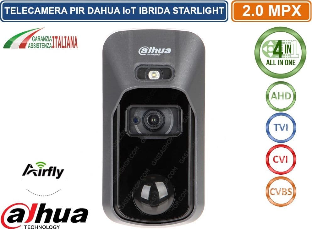 DAHUA HAC-ME2241C TELECAMERA PIR HDCVI5.0 FULL HD 1080P 2MPX 2.8MM ACTIVE DETERRENCE IOT STARLIGHT AUDIO IP67 - 3