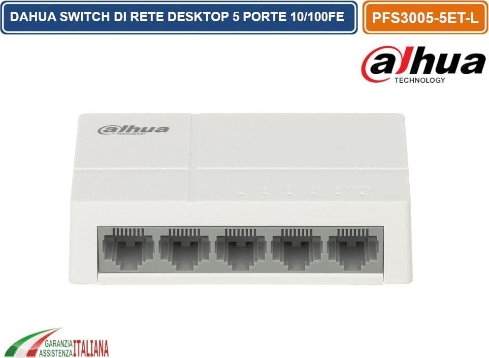 DAHUA SWITCH HUB DI RETE DESKTOP 5 PORTE 10/100 MBPS FE - 2