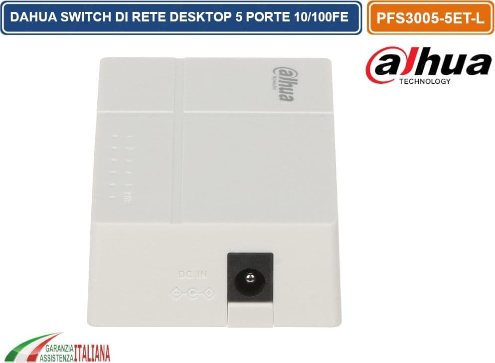 DAHUA SWITCH HUB DI RETE DESKTOP 5 PORTE 10/100 MBPS FE - 4