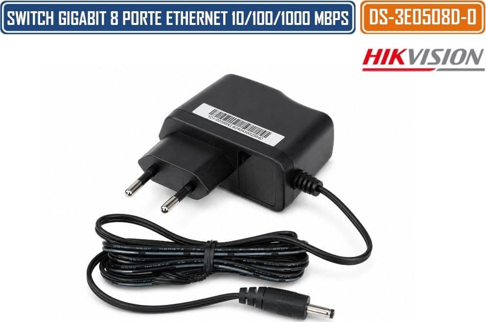 HIKVISION DS-3E0508D-O SWITCH DI RETE GIGABIT 8 PORTE RJ45 10/100/1000 MBPS PLUG & PLAY DA TAVOLO E PARETE - 4