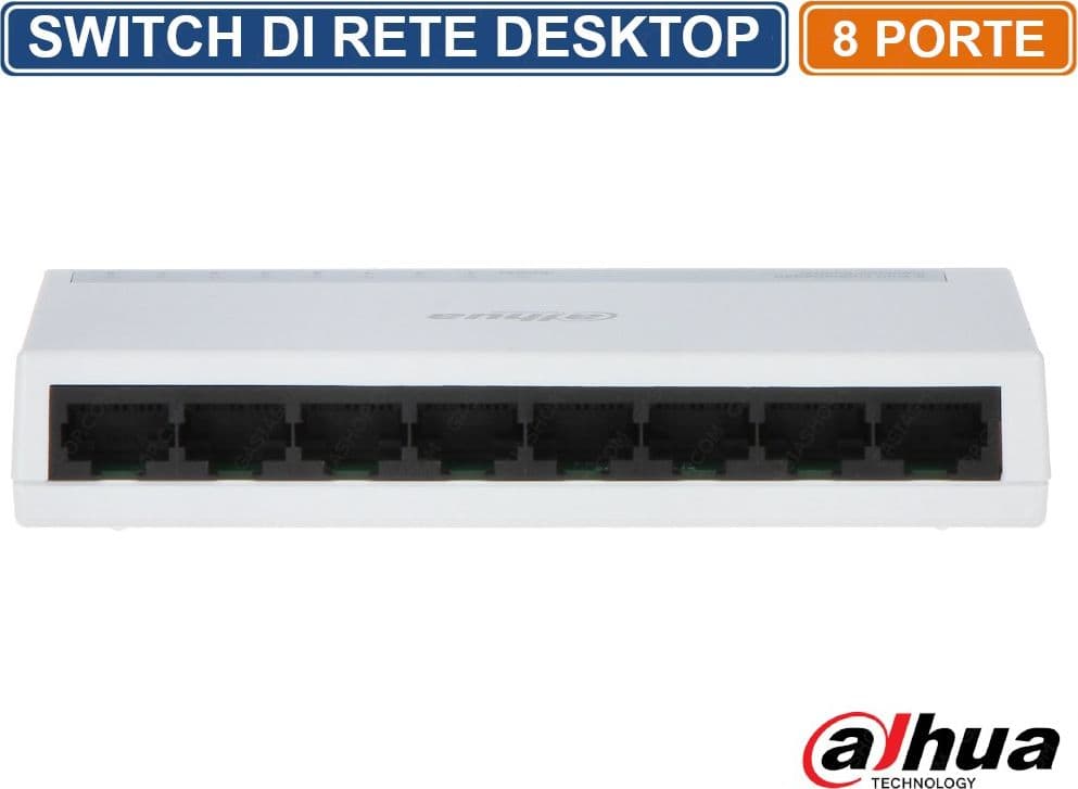 DAHUA PFS3008-8ET-L SWITCH DI RETE DESKTOP 8 PORTE FE 10/100MBPS - 2