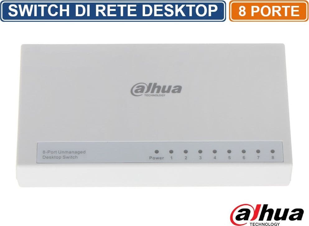 DAHUA PFS3008-8ET-L SWITCH DI RETE DESKTOP 8 PORTE FE 10/100MBPS - 3