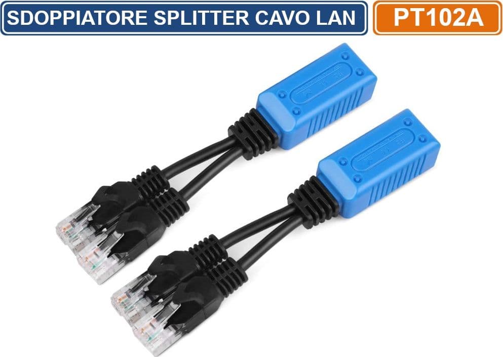 4 COPPIE ADATTATORE SDOPPIATORE PER CONNESSIONI IP NETWORK LAN RJ45 - 2