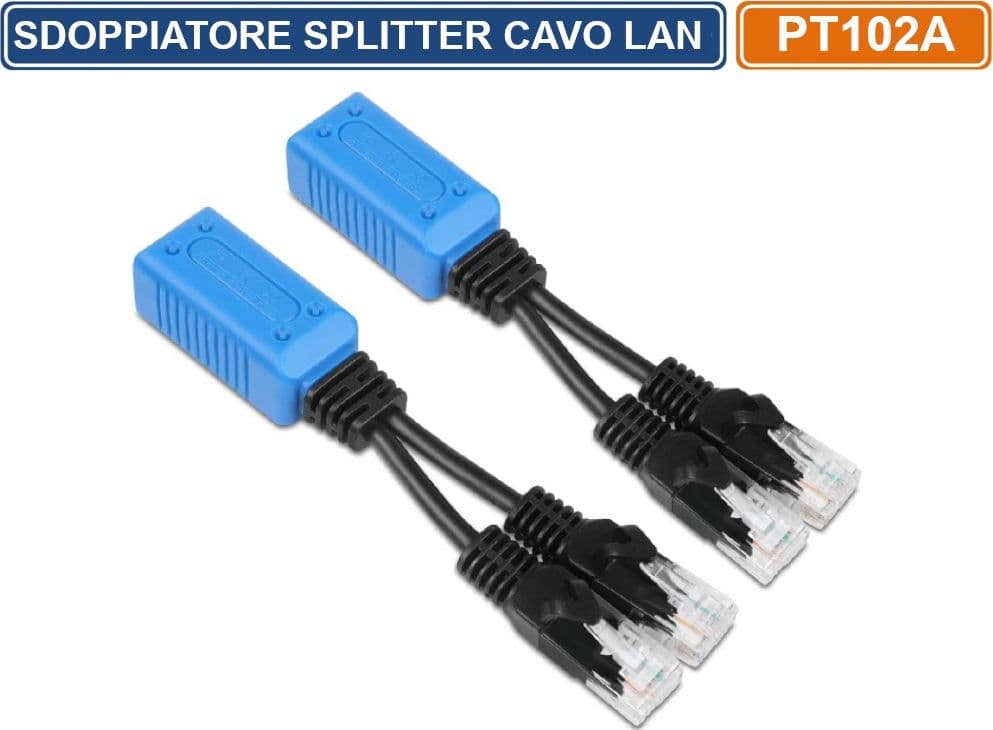 4 COPPIE ADATTATORE SDOPPIATORE PER CONNESSIONI IP NETWORK LAN RJ45 - 3