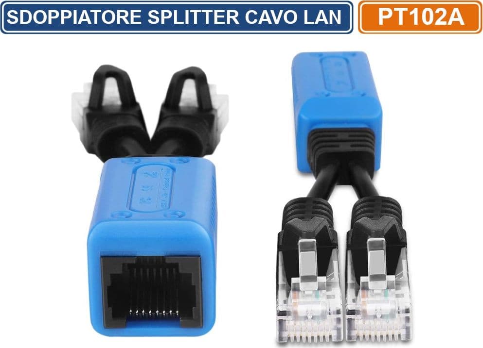 4 COPPIE ADATTATORE SDOPPIATORE PER CONNESSIONI IP NETWORK LAN RJ45 - 5