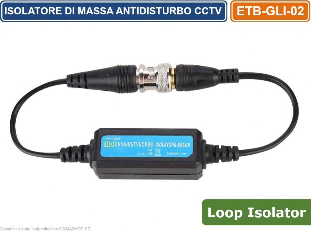 FILTRO ANTIDISTURBO PASSIVO  ISOLATORE DI MASSA PER TELECAMERE ANALOGICHE AHD TVI CVI CVBS - 2