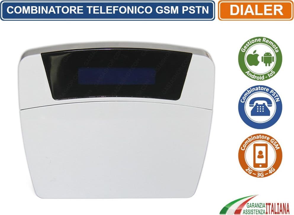 COMBINATORE TELEFONICO PSTN GSM 2G 3G 4G ALLARMI ANTIFURTI USCITE INGRESSI ALLARME RELE - 2