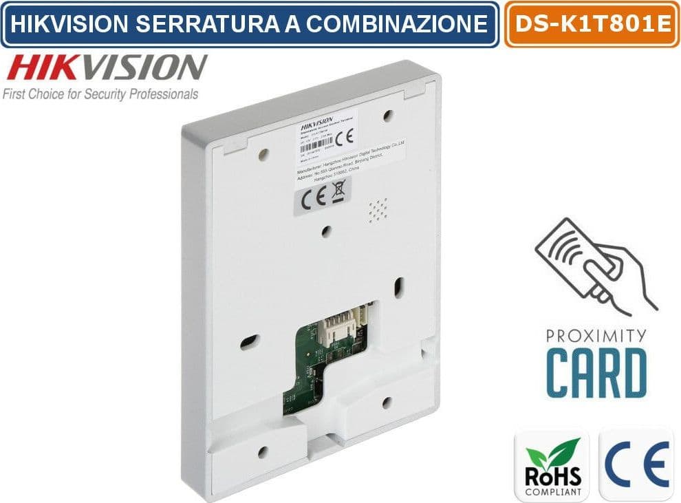 HIKVISION LETTORE DI PROSSIMITA' SERRATURA A COMBINAZIONE SCHEDE RFID 125KHZ - 3